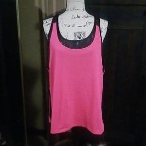 Pink & Black Active workout top